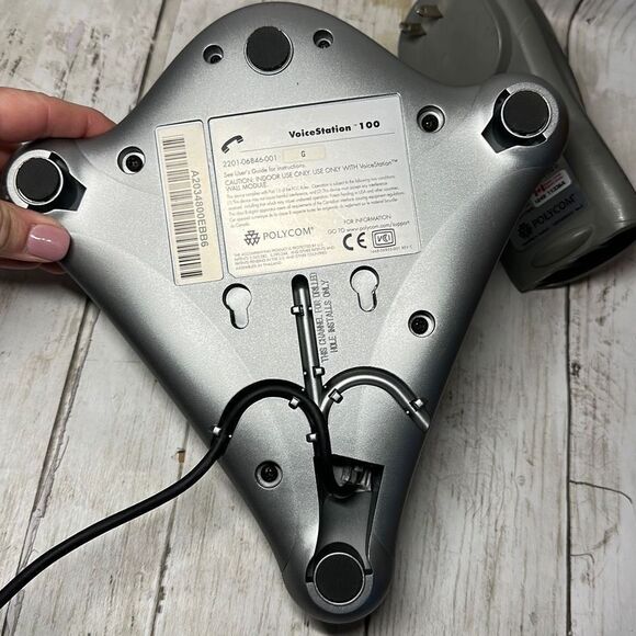 Polycom VoiceStation 100 Analog Business Conference Phone w/ Wall Power Module - Picture 4 of 9